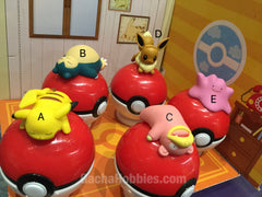 Gashapon Pokemon with Pokeball Stand Figure Set (In Stock)
