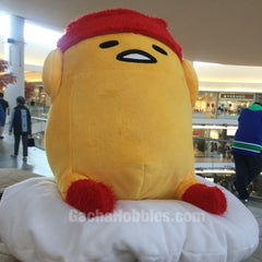 Gudetama Winter Plush with Furry Red Hat (In-stock)