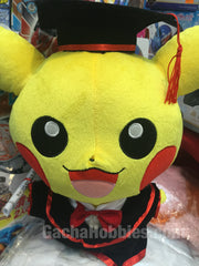 Graduation Pokemon Big Head Pikachu Medium Plush