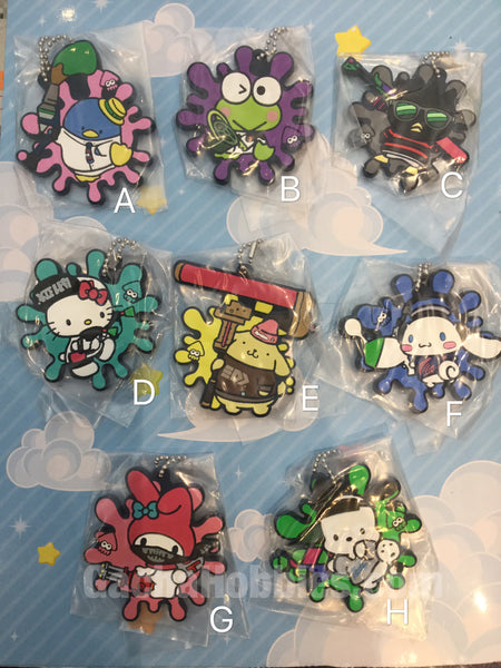Splatoon x Sanrio Characters Flat Keychain 8 Pieces Set (In-stock)