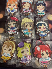 Love Live Sunshine Winter Outfit Flat Rubber Keychain 9 Pieces Set (In-stock)