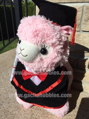 Graduation Pink Alpaca Medium Plush