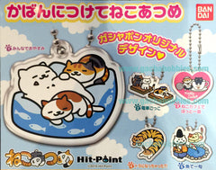 Neko Atsume Cat Plate Keychain 5 Pieces Set (In-stock)